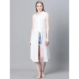 Oxolloxo White Self Design Cover Up-picture-35