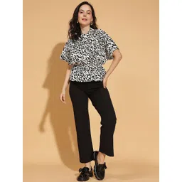 Oxolloxo Women Animal Printed Round Neck Top-picture-35