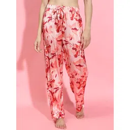 Oxolloxo Women Floral Printed Mid Rise Lounge Pants-picture-29
