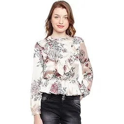 oxolloxo Women Floral Ruffle Style Top-picture-32