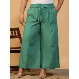 Oxolloxo Women Plus Size Relaxed Cotton Trouser-picture-15