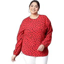 oxolloxo Women Plus Size Round Neck Long Sleeve Animal Print Top-picture-26