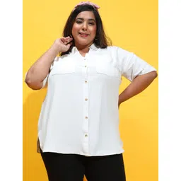 Oxolloxo Women Smart Semi Sheer Casual Shirt-picture-20