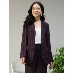 oxolloxo Women Solid Single Breasted Formal Blazer-picture-14