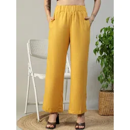Oxolloxo Women Solid Trousers With Side Pockets-picture-31