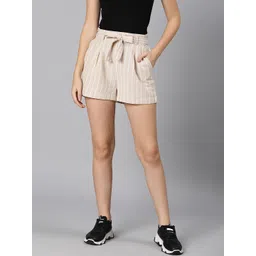 Oxolloxo Women Striped Sports Shorts-image-39