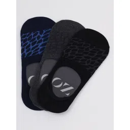 OXYZONE Men Pack Of 3 Shoe Liner Patterned Socks-picture-16
