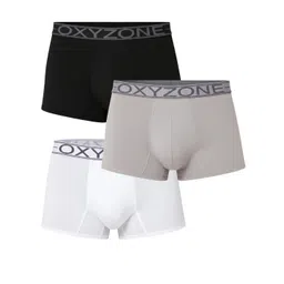 OXYZONE Men Pack Of 3 Short Trunks With Ultrasoft Waistband-picture-18