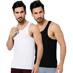 oxyzone Men's Modal Vest Set Super Soft Solid Round Neck Sleeveless Baniyan Innerwear for Men, Breathable, Odour-Free, Anti Bacterial Regular Fit Undershirt, Pack of 2-picture-10