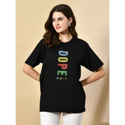 OYEEBRO Typography Printed Round Neck Bio Finish Cotton T-shirt-picture-13
