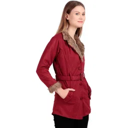 oyesmarty Suede Solid Coat For Women image 3