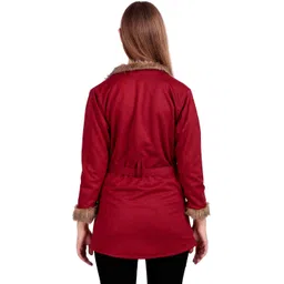 oyesmarty Suede Solid Coat For Women image 2