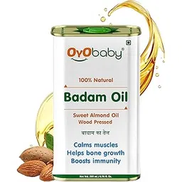 OYO BABY Massage Oil 100% Pure & Natural Badam Rogan Baby Oil 200ml |Faster Physical Growth for Stronger Bones and Muscles | Wood Pressed Baby Hair Oil-picture-15