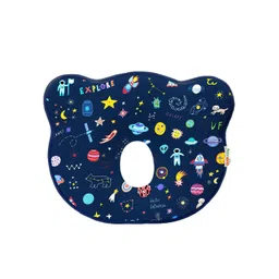 OyO Baby Infants Navy Blue & Yellow Sky Print Memory Foam Head Shaping Cotton Baby Pillow-picture-23