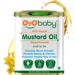 oyo baby Kachi Ghani Pure Mustard Oil, Cold Pressed, Best for bone Developmemt and healthy muscles, Nourishes skin and Hair Baby Massage Mustard Oil-picture-12