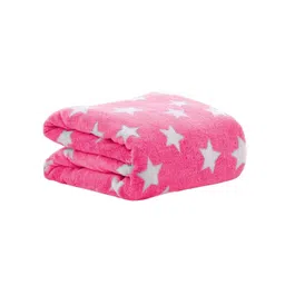 OyO Baby Pink & White Fleece Mild Winter Single Bed Blanket-picture-25