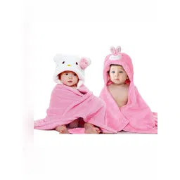 OyO Baby Pink & White Set of 2 Cartoon Characters Fleece Heavy Winter 550 GSM Single Bed Blanket-picture-17