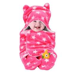 OyO Baby Pink Fleece Mild Winter 553 GSM Single Bed Blanket-picture-20