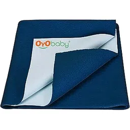 OYO BABY Water Resistant Bed Protector Baby Dry Sheet with Ultra absorbance -Large (140 cm X 100 cm), Dark Sea Blue-picture-18