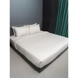 Oyvu Silver-Toned Bedsheet with 2 Pillow Covers-picture-38