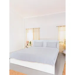 Oyvu Silver-Toned Tencel Skin-Friendly 300TC Queen Bedsheet & 2 Pillow Covers 78" x 60"-picture-10