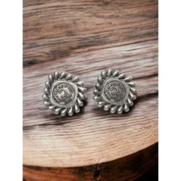 Ozanoo Silver-Plated Classic Studs Earrings-picture-26