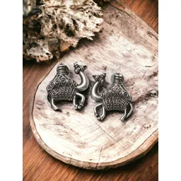 Ozanoo Silver-Plated Replica Camel Studs Earrings-picture-32