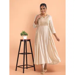 OZIA Women Ethnic Motifs Embroidered Fit & Flare Ethnic Dress-picture-28