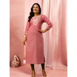 OZIA Women Floral Printed Daily Straight Kurta-picture-14