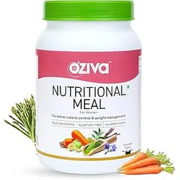 OZiva Nutritional Meal Women (High in Protein with Ayurvedic Herbs like Shatavari, Brahmi,Ginseng, Flax Seeds) for Weight Management, Meal Replacement Shake, Chocolate,1kg-picture-13