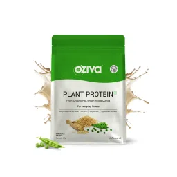 OZiva Organic Plant Protein, 30g Pea Protein Isolate + Brown Rice Protein, Soy Free, Unflavoured-picture-10