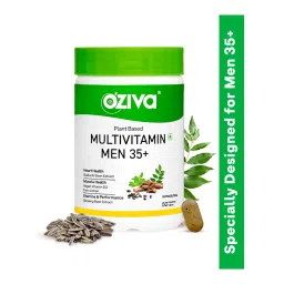 OZiva Plant Based Multivitamins for Men 35+, For Heart & Muscle Health, Stamina & Performance, 50 Vegetarian Capsules-picture-13