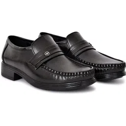 ozji Men Black Artificial Leather Slip-on Formal Shoes Mocassin For Men-picture-36