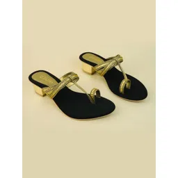 Ozuri Embellished One Toe Party Block Sandals-picture-28