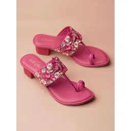 Ozuri Embellished Open Toe Block Heels-picture-10