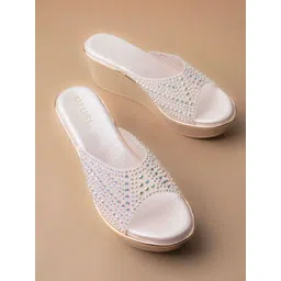 Ozuri Embellished Open Toe Wedges-picture-30