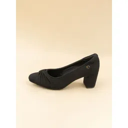 Ozuri Velvet Women Round Toe Block Heel Pumps image 5
