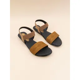Ozuri Women Woven Design Open Toe Flats-picture-39