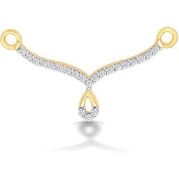 p. n. gadgil jewellers P.N.Gagdil Jewellers 18 Karat Yellow Gold & Diamond Certified Gold Tanmaniya Mangalsutra For Women DIDM0018 IJ-SI-picture-15