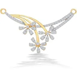 p. n. gadgil jewellers P.N.Gagdil Jewellers 18 Karat Yellow Gold & Diamond Certified Gold Tanmaniya Mangalsutra For Women SG17795P FG-VS-picture-16