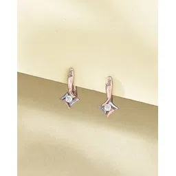 p n gadgil jewellers Women Rose Gold Dusk Hoop Earrings-picture-12