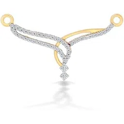 p. n. gadgil jewellers P.N.Gagdil Jewellers 18 Karat Yellow Gold & Diamond Certified Gold Tanmaniya Mangalsutra For Women SG17719P IJ-SI image 1