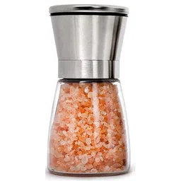 P Plus Fire Manual Salt and Pepper Mills Adjustable Ceramic Core Salt Grinder and Pepper Mill Stainless Steel Salt or Pepper Grinder Top Spice Mill Adjustable Coarseness (Set of 1) image 1