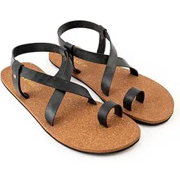 paaduks Black Sandals for Men|Waterproof Sandals|Odour-free Cork|Lightweight|Everyday wear|Fashionable and Stylish|Comfortable and Durable|Eco-Friendly|Natural Material|Sandals for Boys-picture-27