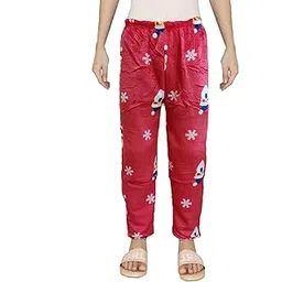 paanakin - fashion forward Women Girls Woolen/Fleece Pyjama Regular Fit Nightwear Stretchable Warm Winter Wear Free Size (28 till 34) Pack of 1-picture-49