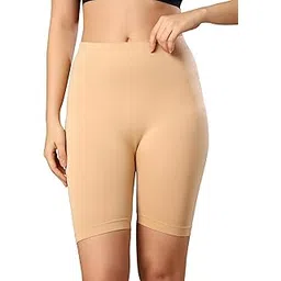 paavki Women's Hosiery Stretchable Under Skirt Skin Fit Shorts Tights | High Waist Shorties for Dresses Underwear Slip Biker Bicycle Cycling Sports-picture-12