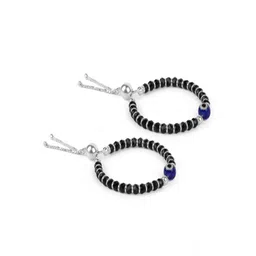 Paavni Unisex Kids 2 Sterling Silver Handcrafted Silver-Plated Wraparound Bracelet-picture-38