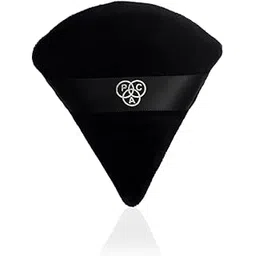 PAC Pocket Puff (1 Pc) | Beauty Blender Makeup Puff (Medium) | Cotton Air Cushion Triangle Powder Puff for Women | Soft Foundation Sponge with Strap | Beauty Tools for Dry & Wet Use - Black-picture-20