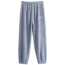 (Pack of 1) Girls Winter Woolen Warm Fleece SKY Pyjamas Night Pant Lounge Pant Free Size (28 till 32) (SKY BLUE)-picture-40