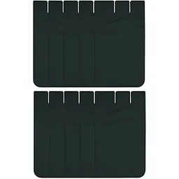 Pack of 10Pcs. Silicone TPU Metro/Credit Card Holder for Back of Mobile or Case,Stick on Phone Back Adhesive Dual Pocket Wallet for All Smart Phones (Black,10 Pack) image 1
